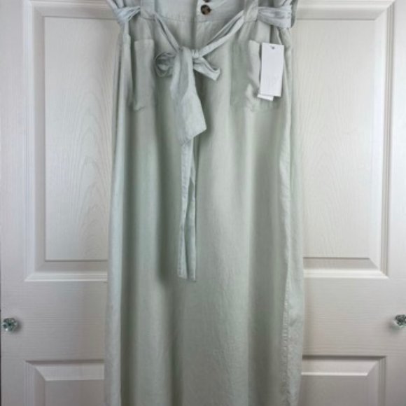 ADY P Pale Chambray  White Wide Leg Pants 16 - Picture 4 of 13